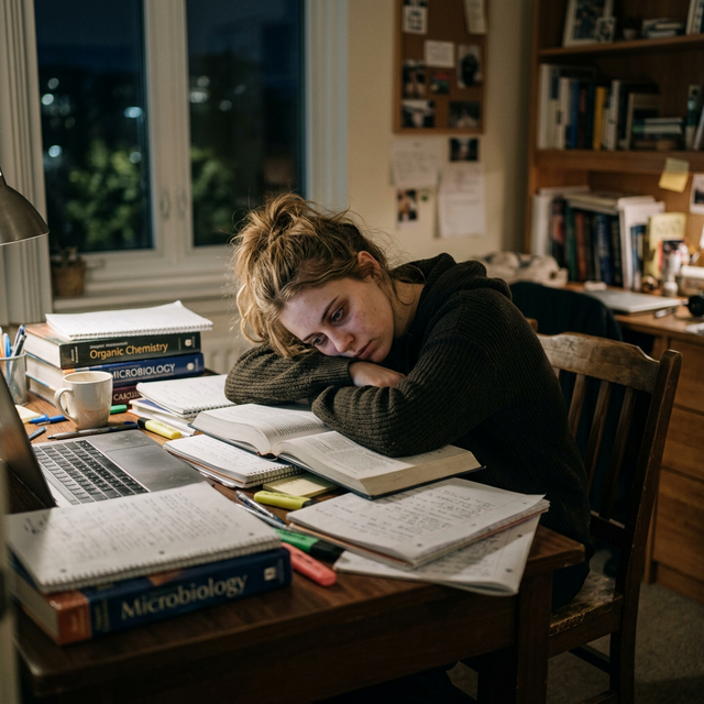 Student feeling overwhelmed and stressed